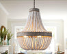 Calarbo™ Metis - Vintage Wooden Beaded Round Chandelier Chandelier
