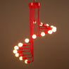 Calarbo™ Ava - Modern Nordic Spiral Chandelier Red Small - 20" Chandelier