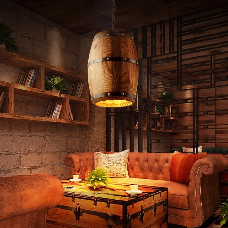 Calarbo™ Erato - Hanging Wooden Wine Barrel Light Light