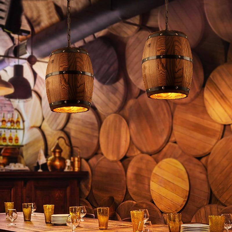 Calarbo™ Erato - Hanging Wooden Wine Barrel Light Light