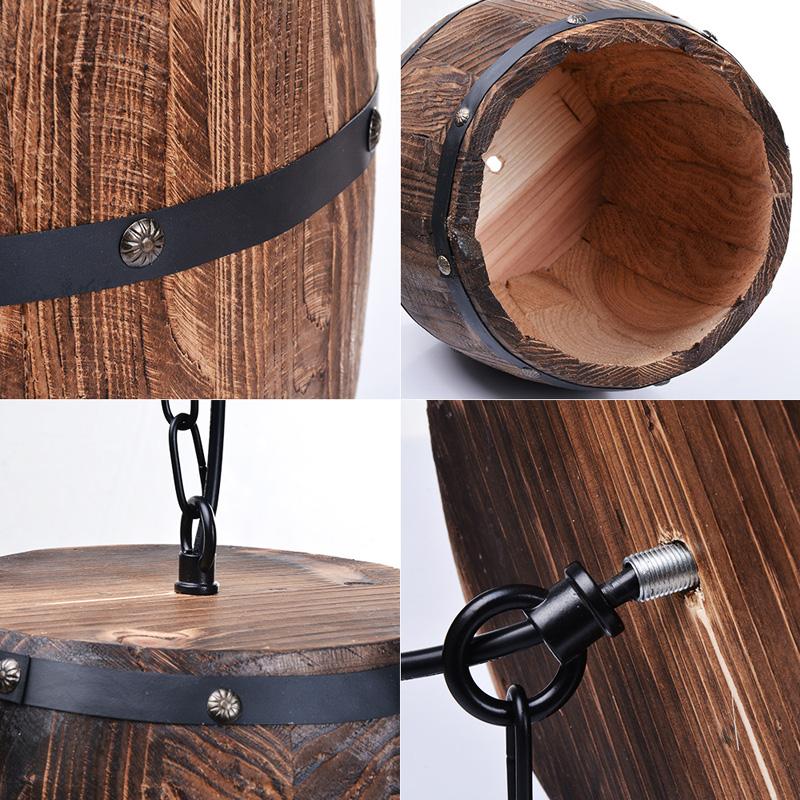 Calarbo™ Erato - Hanging Wooden Wine Barrel Light Light