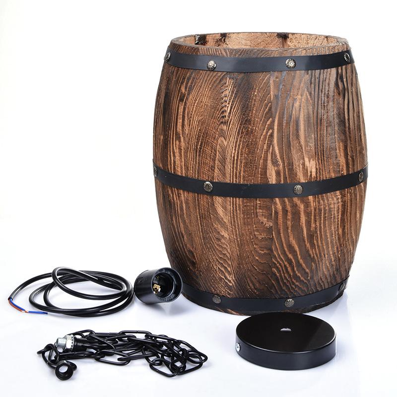 Calarbo™ Erato - Hanging Wooden Wine Barrel Light Light