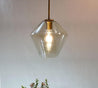 Calarbo™ Meriall - Hanging Glass Pendant Lamp Cognac Small - 9" x 8.5" Light