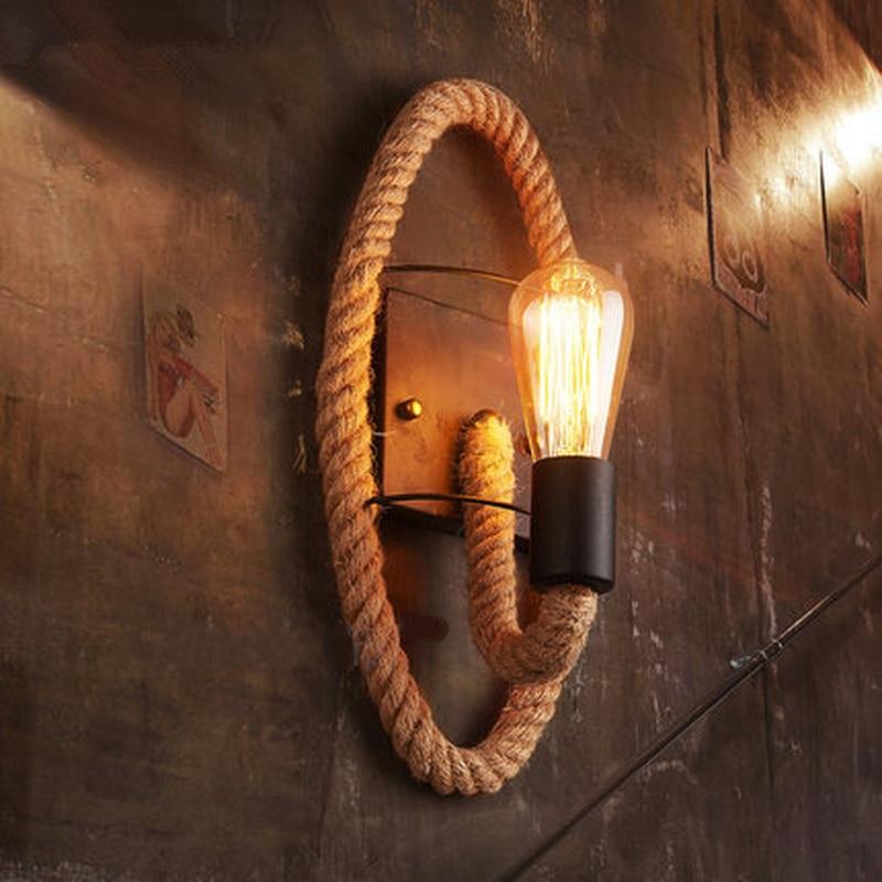 Calarbo™ Clove - Round Rope Wrap Wall Lamp Ellipse Light