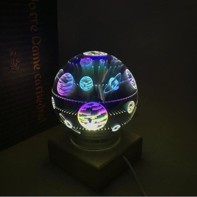 Calarbo™ Modern Art-Deco Crystal Ball Night Light Planets