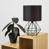 Calarbo™ Duka - Geometric Frame Lamp Black Frame Black Shade Light