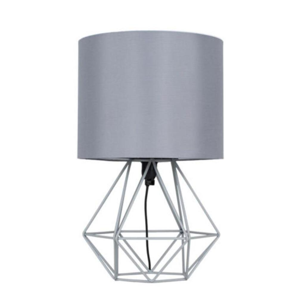 Calarbo™ Duka - Geometric Frame Lamp Silver Frame Silver Shade Light