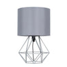 Calarbo™ Duka - Geometric Frame Lamp Silver Frame Silver Shade Light