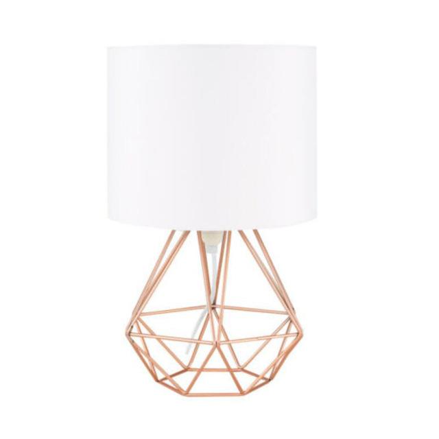 Calarbo™ Duka - Geometric Frame Lamp Copper Frame White Shade Light