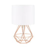 Calarbo™ Duka - Geometric Frame Lamp Copper Frame White Shade Light