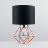 Calarbo™ Duka - Geometric Frame Lamp Copper Frame Black Shade Light
