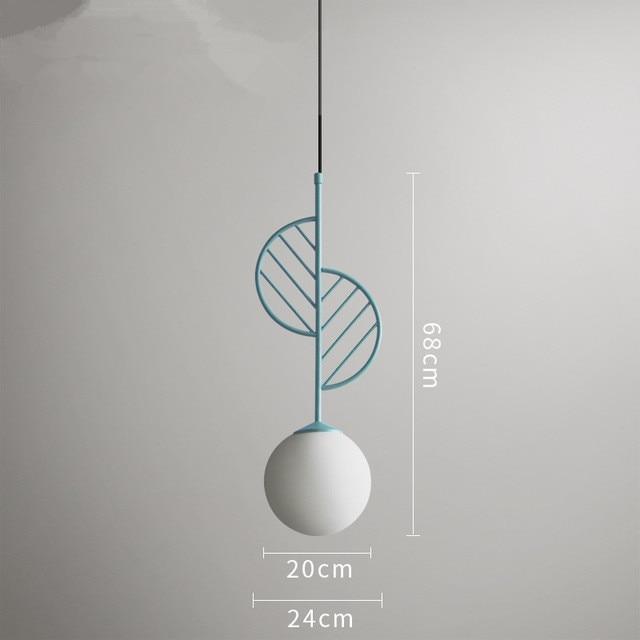 Calarbo™ Cosima - Modern Nordic Pendant Lamp Blue Small - 9" x 27" Light