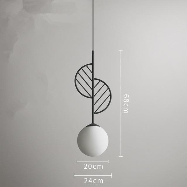 Calarbo™ Cosima - Modern Nordic Pendant Lamp Black Small - 9" x 27" Light