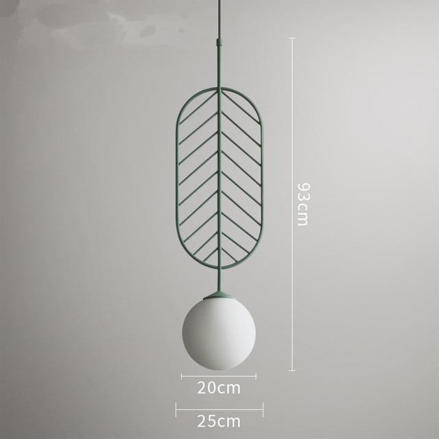 Calarbo™ Cosima - Modern Nordic Pendant Lamp Green Large - 10" x 36.5" Light