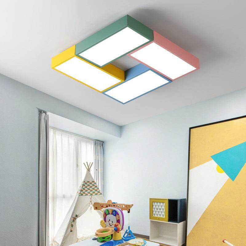 Calarbo™ Bodhi - Building Block Cube Ceiling Light Blue, Pink, Green & Yellow Light