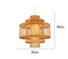 Calarbo™ Calico - Bamboo Pendant Hanging Light Lantern 16" x 16" Light