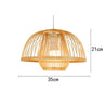 Calarbo™ Calico - Bamboo Pendant Hanging Light Round Lantern 8" x 14" Light