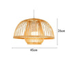 Calarbo™ Calico - Bamboo Pendant Hanging Light Round Lantern 10" x 18" Light