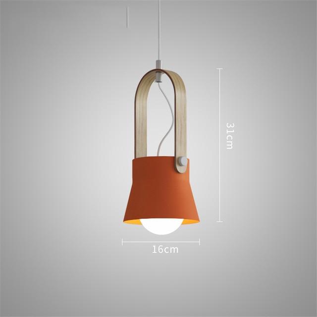 Calarbo™ Petah - Modern Nordic LED Hanging Dome Lights Orange 12" x 6" Light