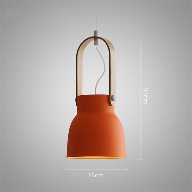 Calarbo™ Petah - Modern Nordic LED Hanging Dome Lights Orange 14.5" x 7.5" Light
