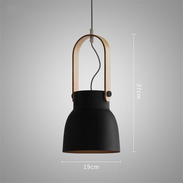 Calarbo™ Petah - Modern Nordic LED Hanging Dome Lights Black 14.5" x 7.5" Light