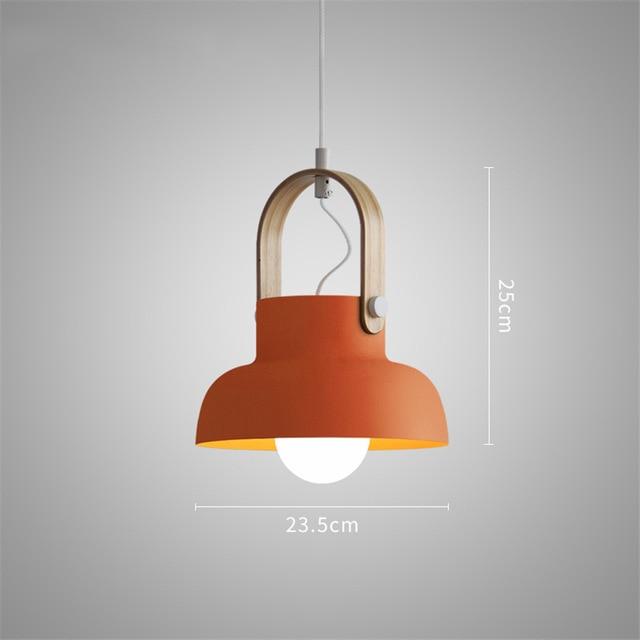 Calarbo™ Petah - Modern Nordic LED Hanging Dome Lights Orange 10" x 9" Light