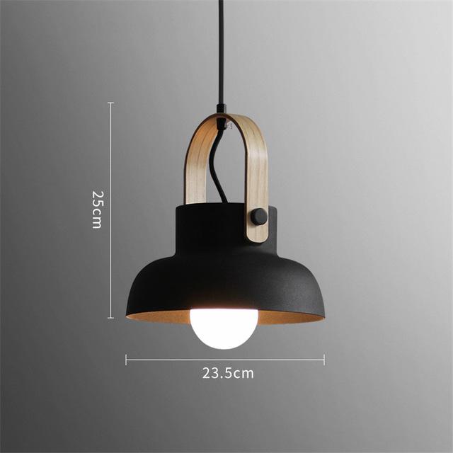 Calarbo™ Petah - Modern Nordic LED Hanging Dome Lights Black 10" x 9" Light