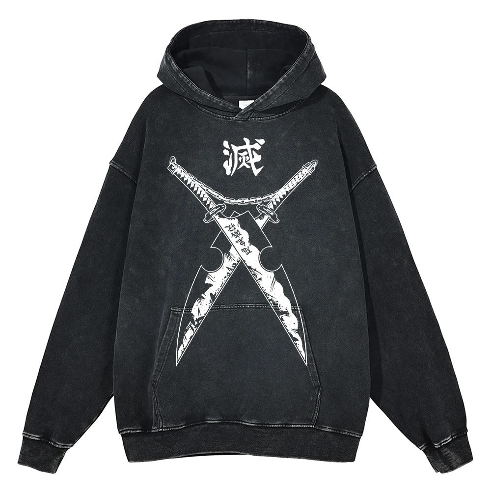 Demon Slayer Vintage Hoodie V4 Vintage Hoodies