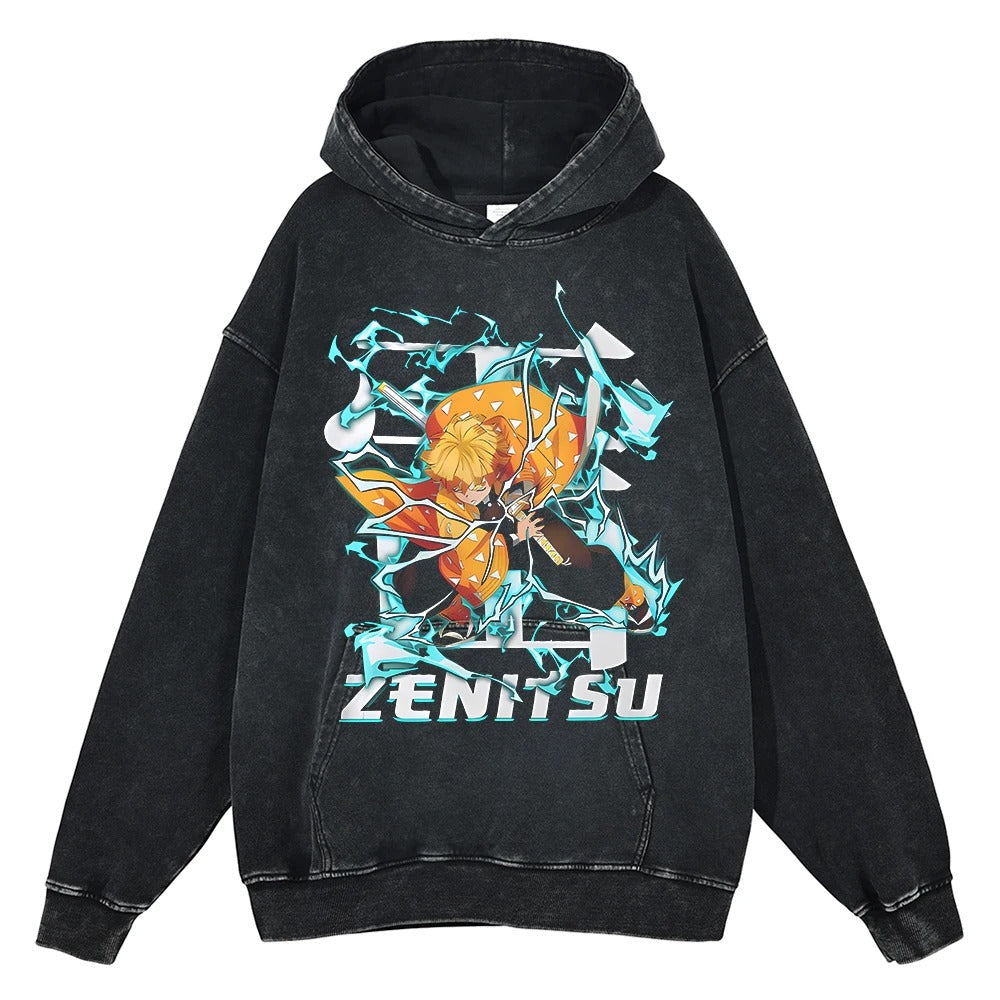 Zenitsu Agatsuma Vintage Hoodie V1 Vintage Hoodies