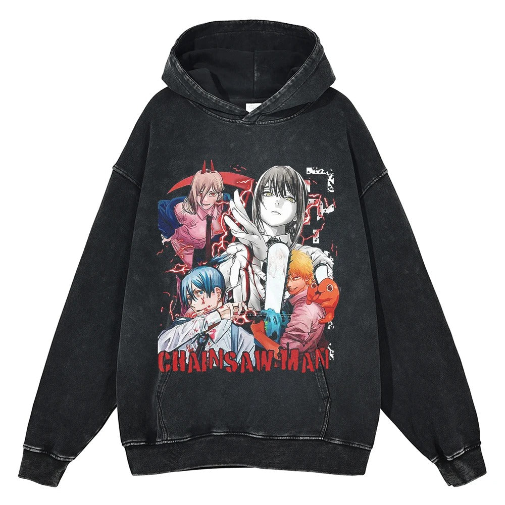 Chainsaw Man Vintage Hoodie V3 Vintage Hoodies