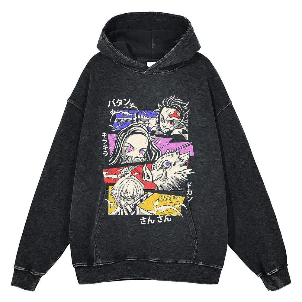 Demon Slayer Vintage Hoodie V2 Vintage Hoodies