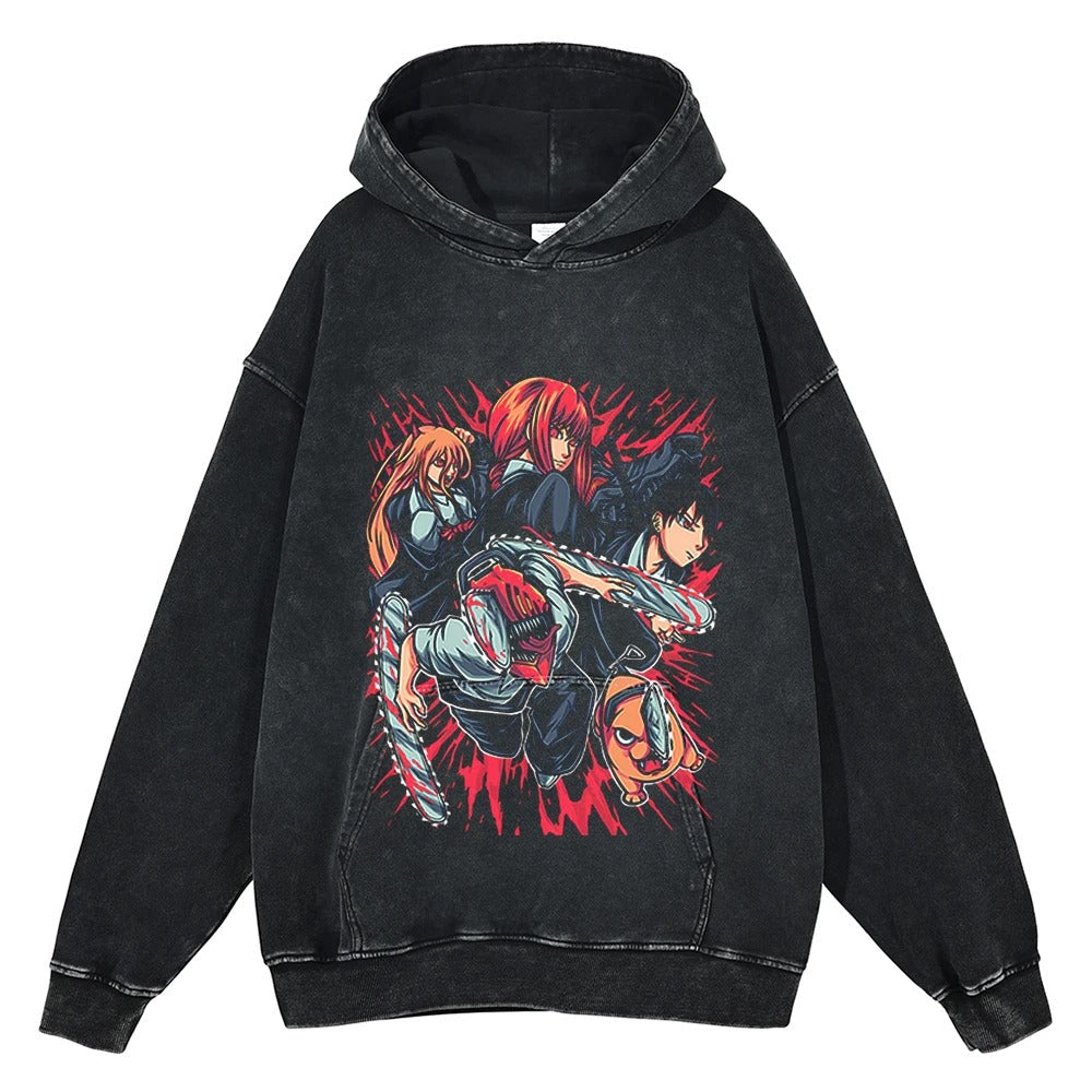 Chainsaw Man Vintage Hoodie V2 Vintage Hoodies