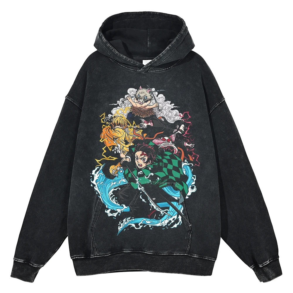 Demon Slayer Vintage Hoodie V1 Vintage Hoodies