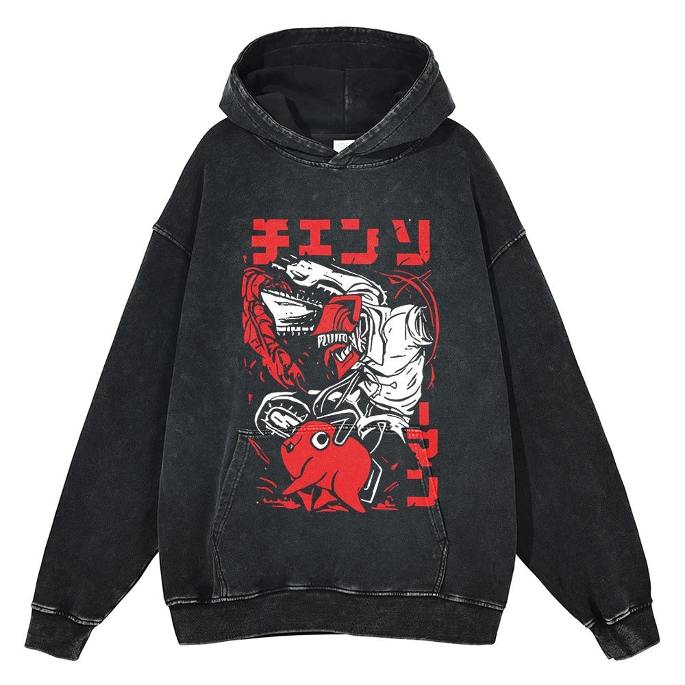 Denji Vintage Hoodie V1 Vintage Hoodies