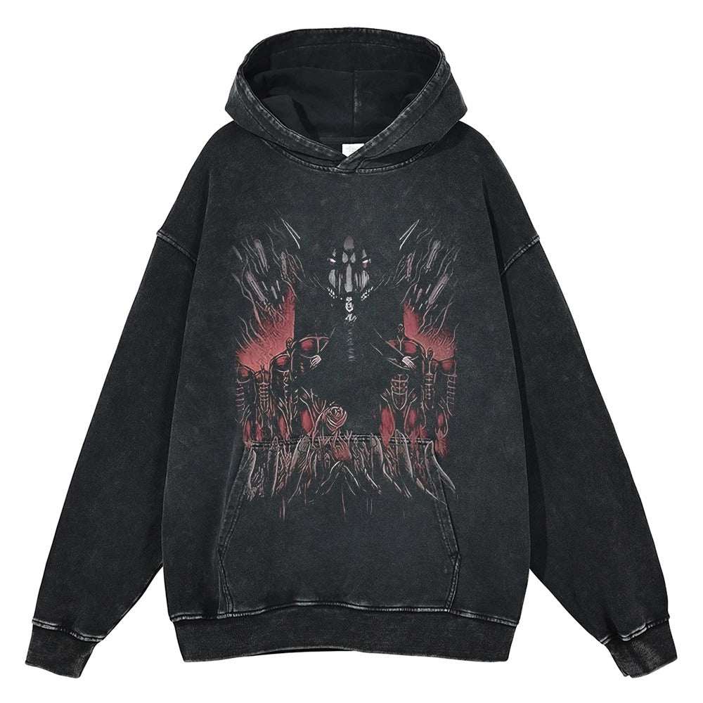 Eren Jaeger Vintage Hoodie V2 Vintage Hoodies