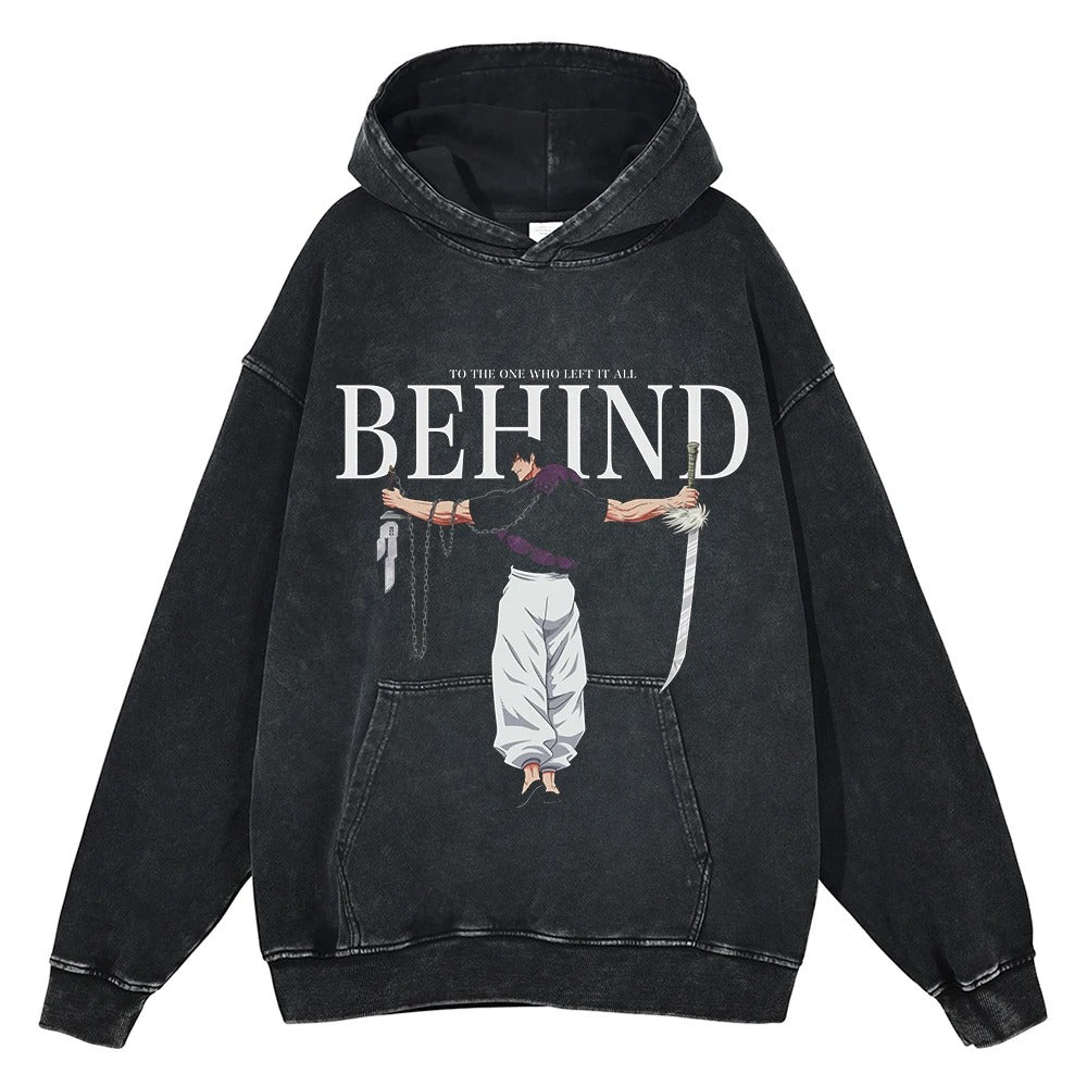 Toji Fushiguro Vintage Hoodie V1 Front Only Vintage Hoodies