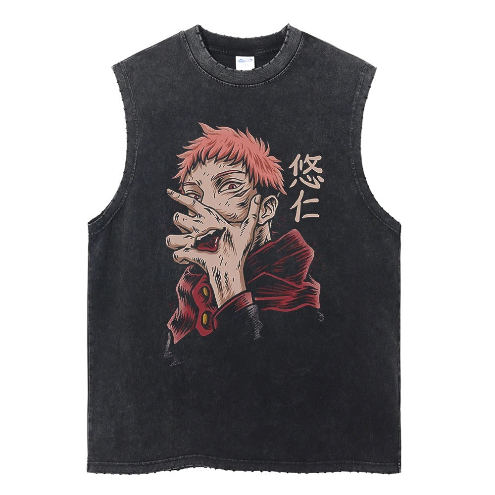 Sukuna Vintage Tank Top V4 Tank Tops