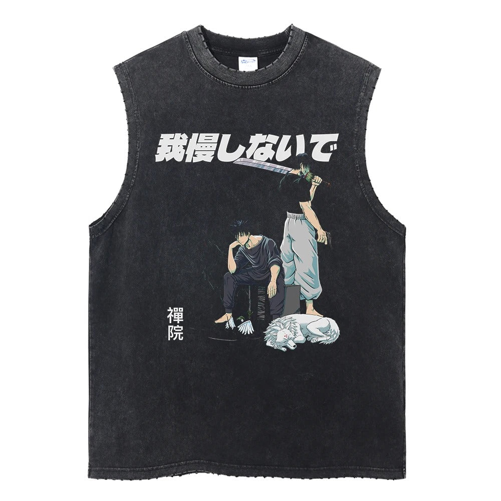 Toji X Megumi Vintage Tank Top Tank Tops