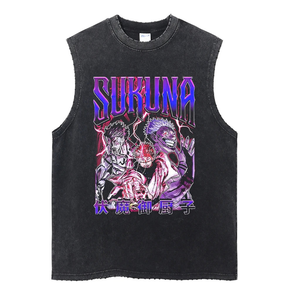 Sukuna Vintage Tank Top V1 Tank Tops