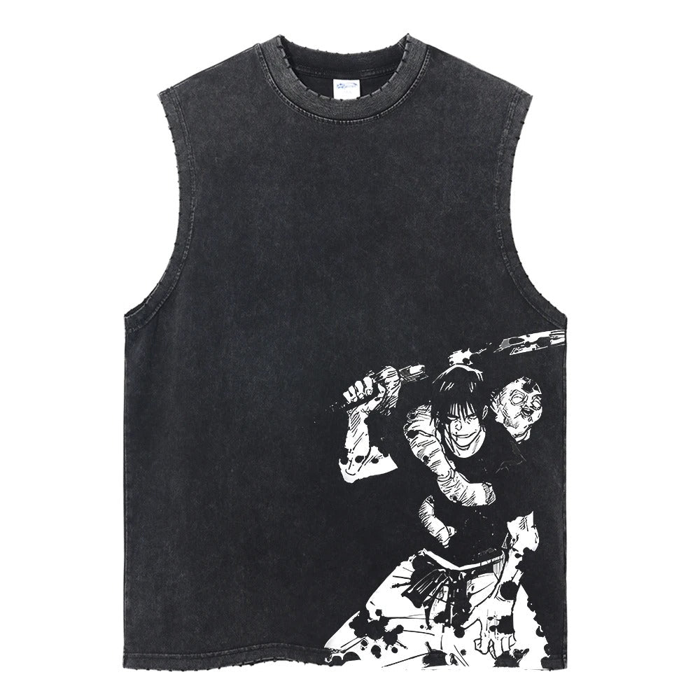 Gojo X Toji Vintage Tank Top Toji Tank Tops