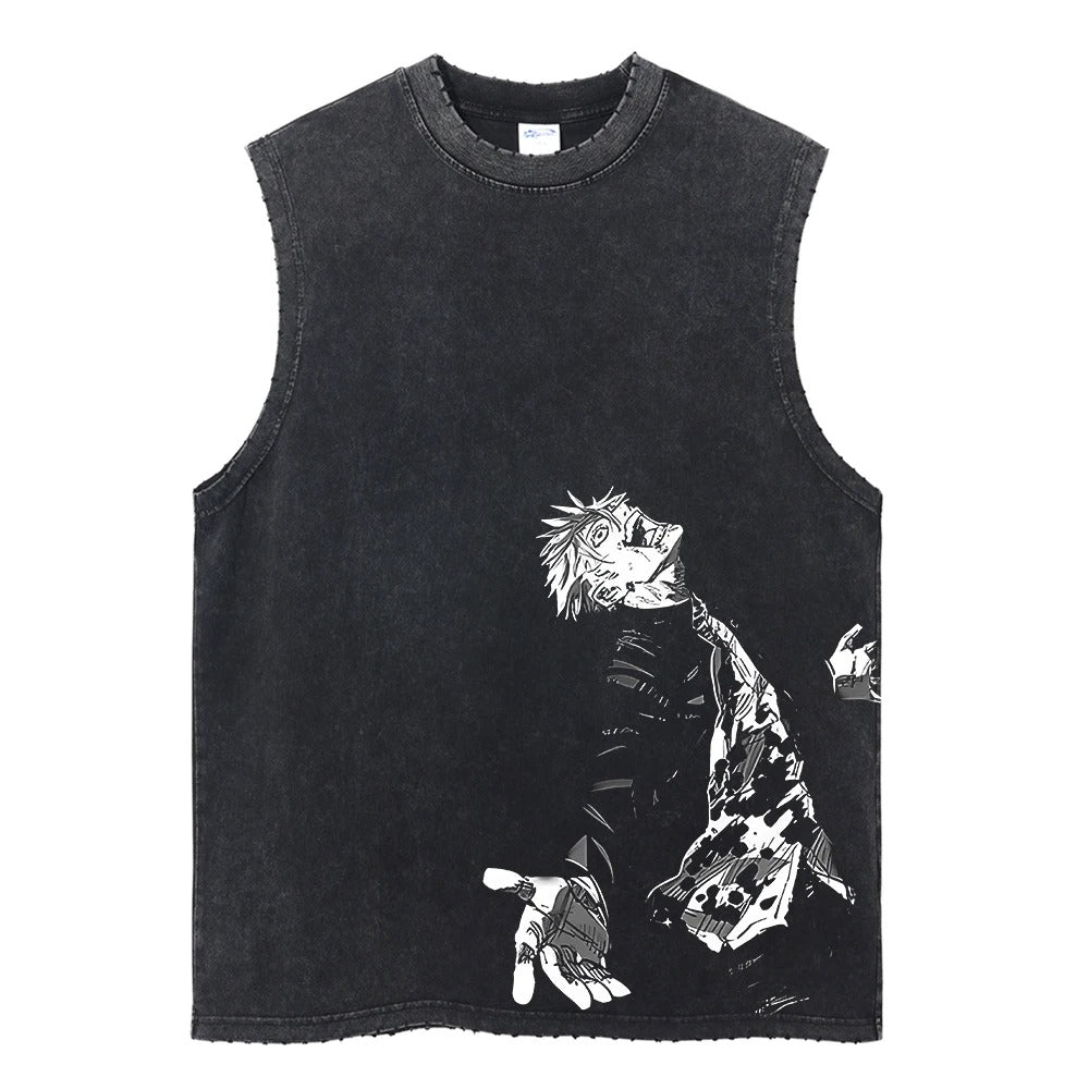 Gojo X Toji Vintage Tank Top Gojo Tank Tops
