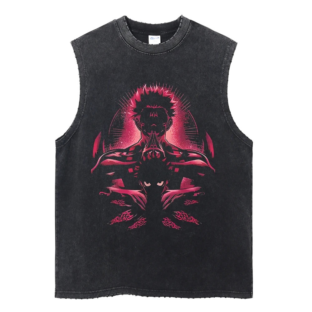 Sukuna Vintage Tank Top V2 Tank Tops