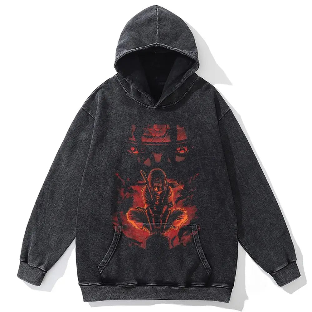 Itachi Uchiha Vintage Hoodie V3 Vintage Hoodies