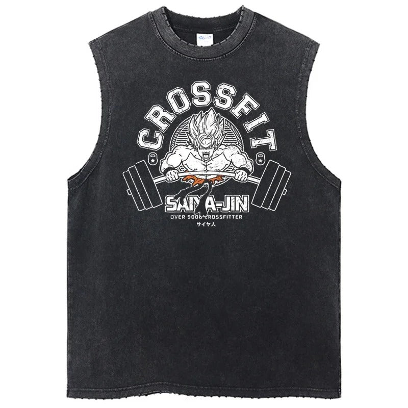 Super Saiyan Vintage Tank Top V8 Tank Tops