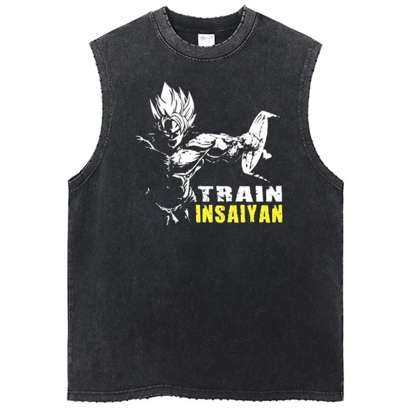 Super Saiyan Vintage Tank Top V6 Tank Tops