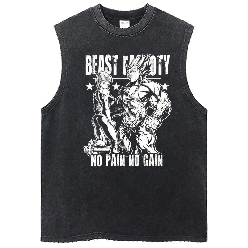 Super Saiyan Vintage Tank Top V7 Tank Tops