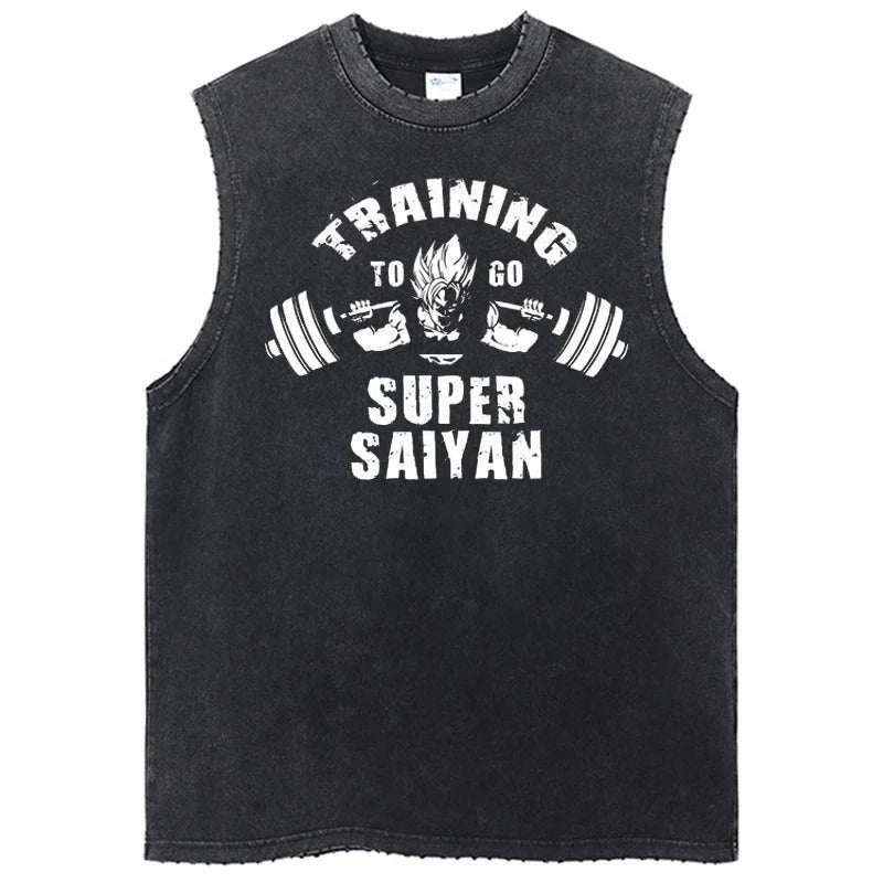 Super Saiyan Vintage Tank Top V3 Tank Tops