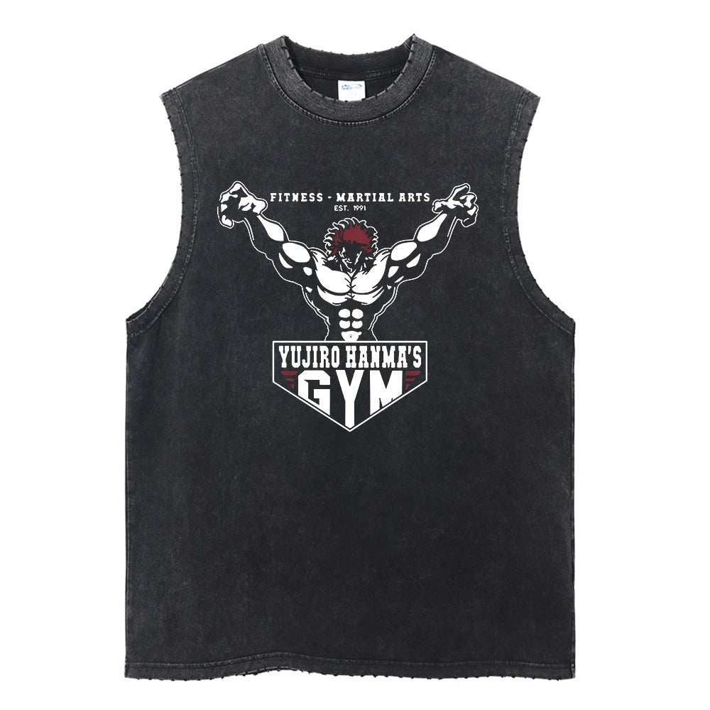 Yujiro Hanma Gym's Vintage Tank Top V2 Tank Tops