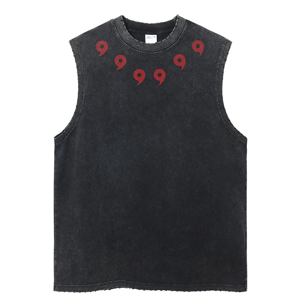 6 Paths Sage Mode Vintage Tank Top Red Tank Tops