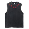 6 Paths Sage Mode Vintage Tank Top Red Tank Tops